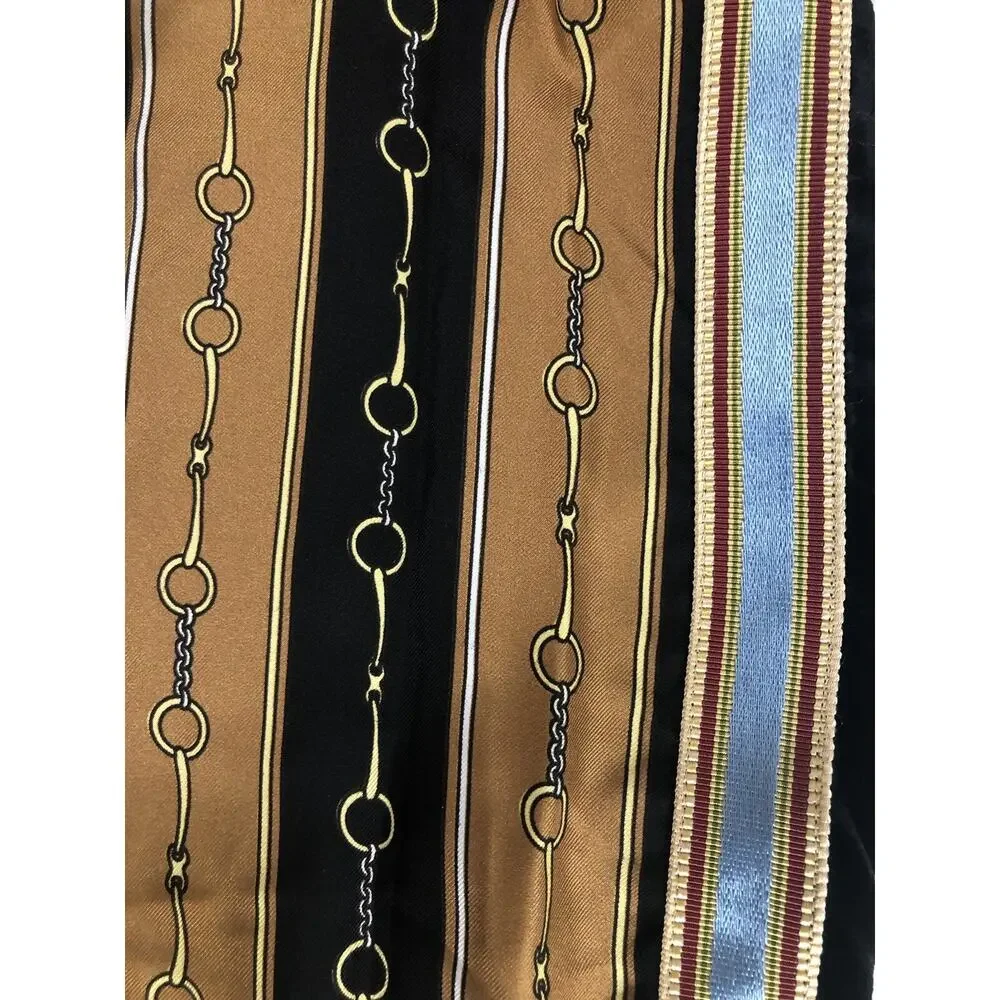 NWT Gucci Bi-Material Velvet/Silk Horsebit Logo Striped Joggers Size 32 $2800.00